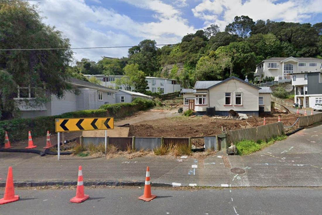 The cleared site at 872 Mount Eden Road before construction